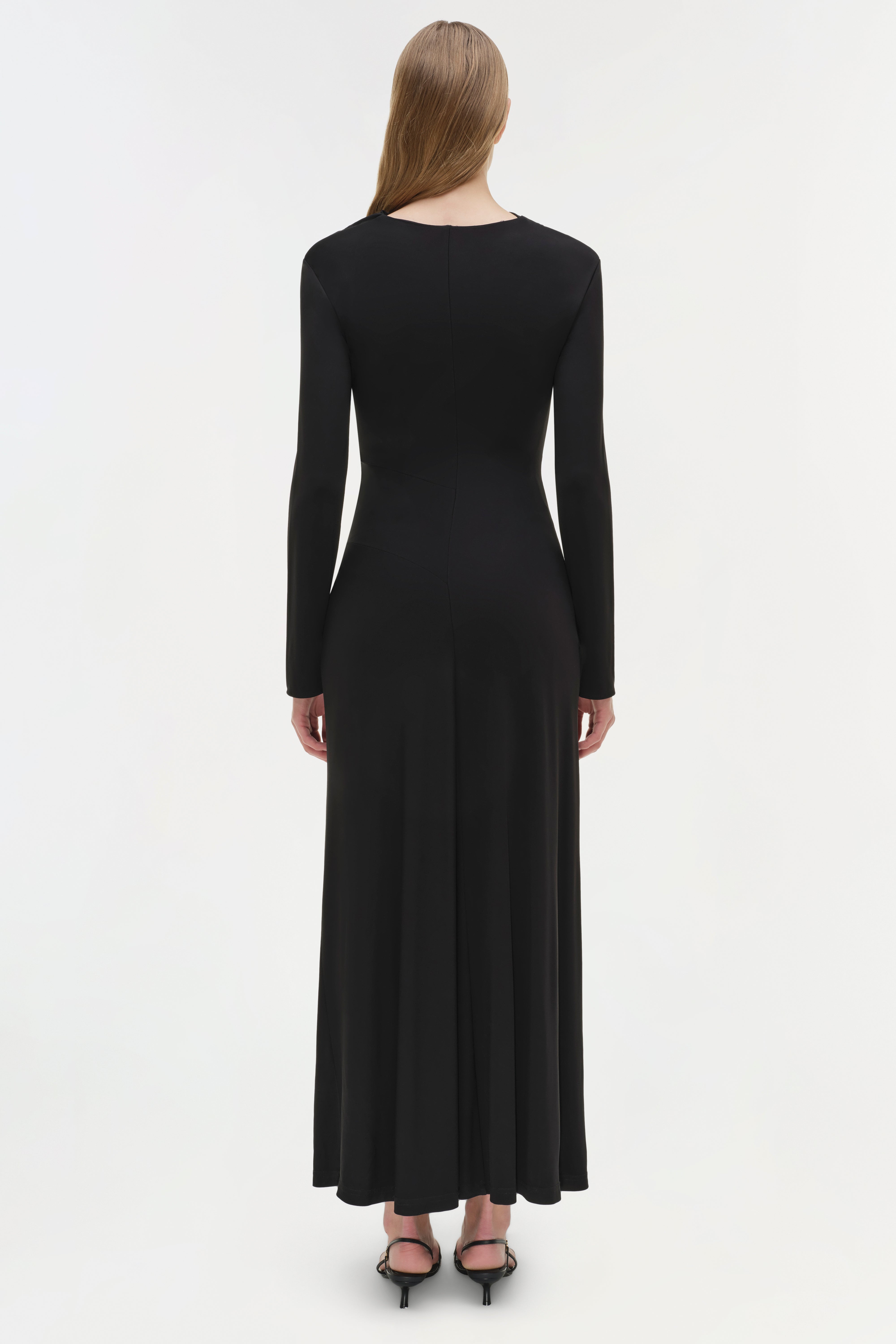 emporio armani black dress FW2006 Emporio Armani Black Mesh Asymmetrical Dress Dolce Vita Hub
