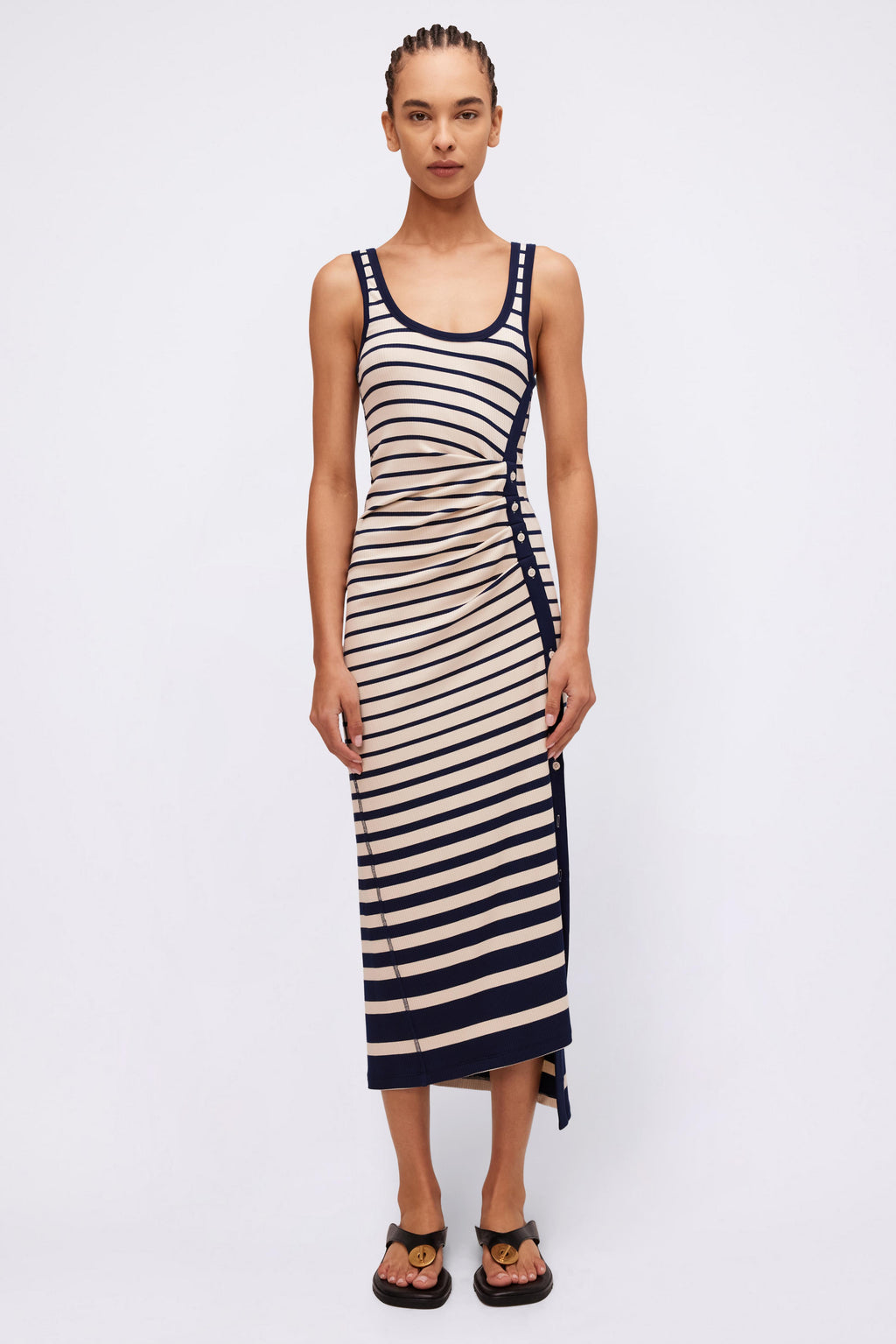 Trudy Dress - Midnight Blue Stripe | SIMKHAI