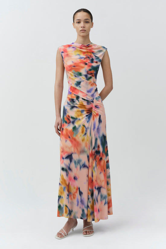 Acacia Draped Jersey Midi Dress