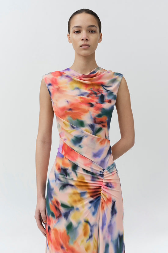 Acacia Draped Jersey Midi Dress