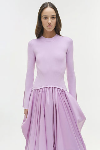 Kenlie Taffeta Knit Midi Dress