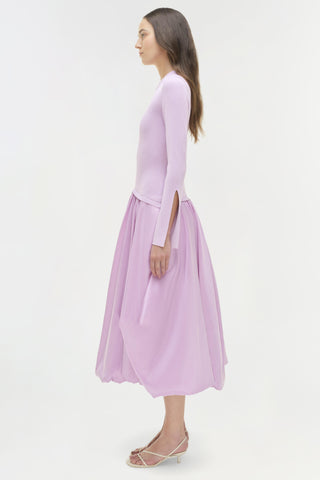 Kenlie Taffeta Knit Midi Dress