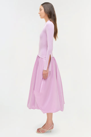 Kenlie Taffeta Knit Midi Dress