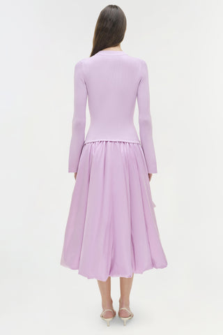 Kenlie Taffeta Knit Midi Dress