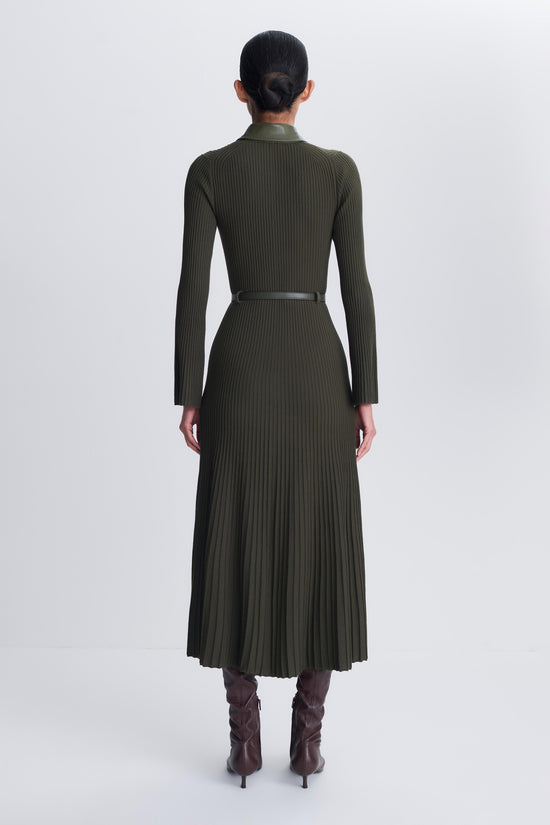 Ismelle Collared Knit Midi Dress