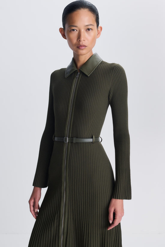 Ismelle Collared Knit Midi Dress