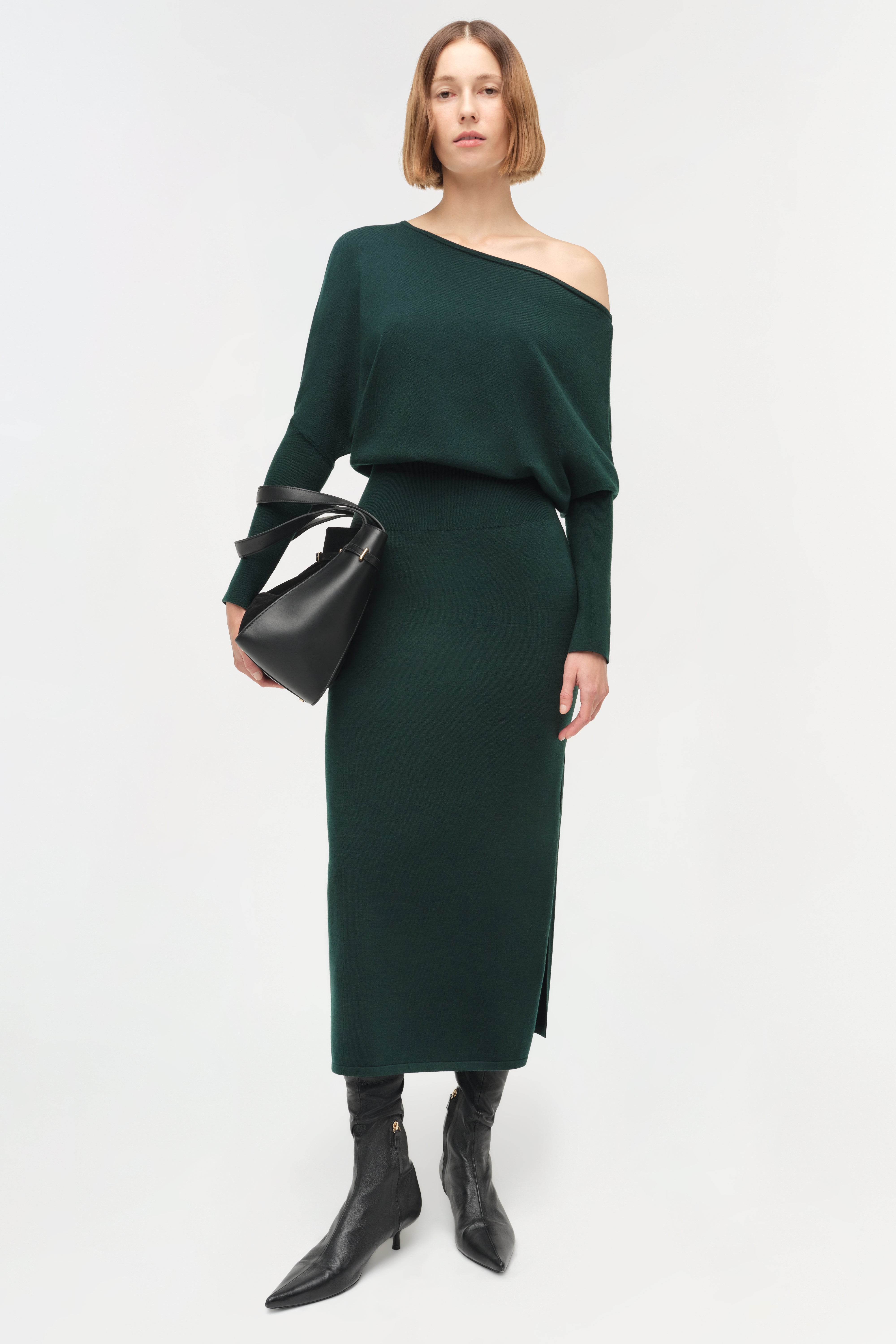 off shoulder midi dress Janese Off Shoulder Midi Dress – SIMKHAI