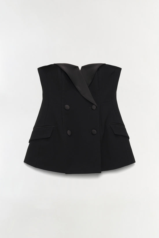 Alira Satin Crepe Bustier Top
