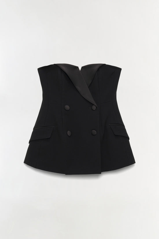 Alira Satin Crepe Bustier Top