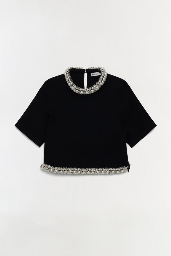 Ozelle Embellished Knit Top