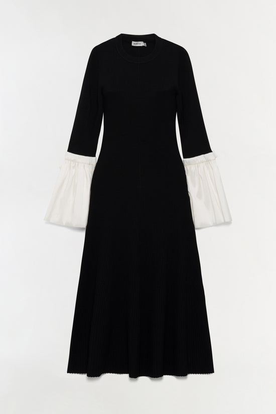 Maelle Taffeta Knit Midi Dress