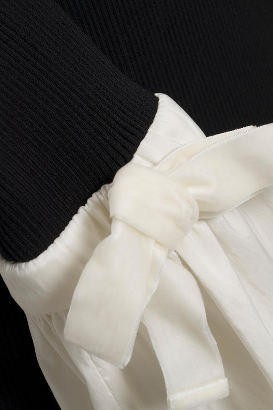 Maelle Taffeta Knit Midi Dress