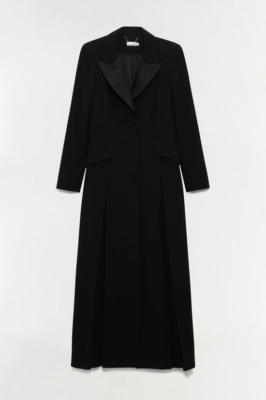 Calene Satin Crepe Blazer Gown