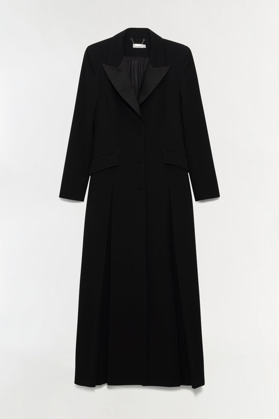 Calene Satin Crepe Blazer Gown