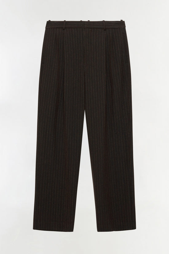 Julian Pleated Pinstripe Trouser