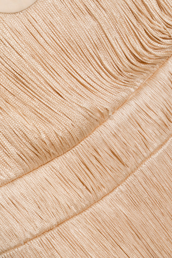 Baldwin Draped Fringe Gown