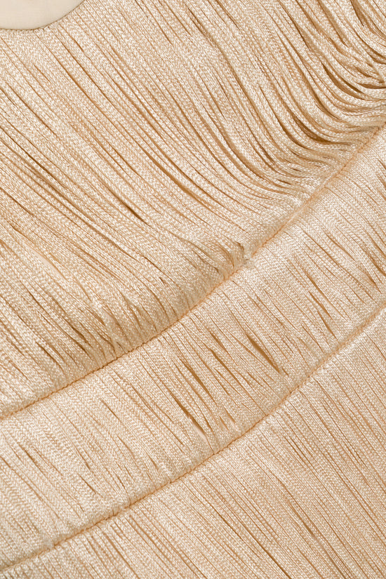 Baldwin Draped Fringe Gown