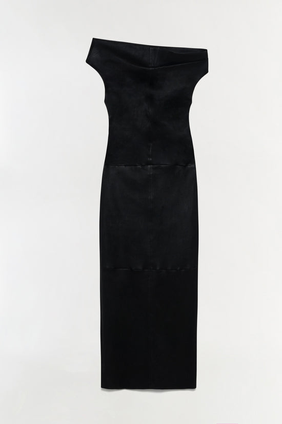Vessia Leather Midi Dress
