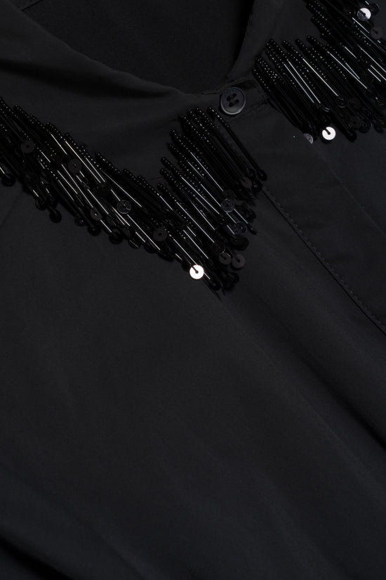 Jazz Embellished Pintuck Midi Dress