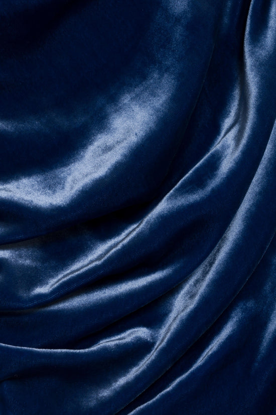 Burke Draped Velvet Midi Dress