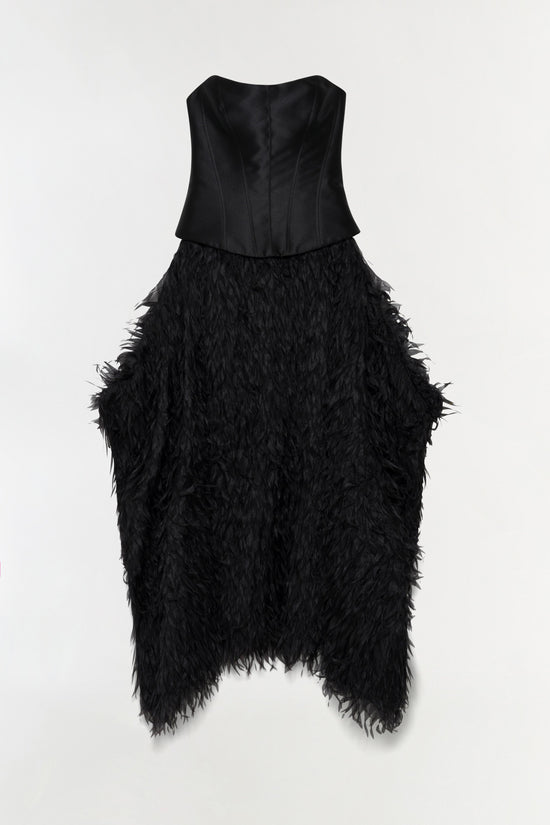 Leanna Featherlike Organza Gown