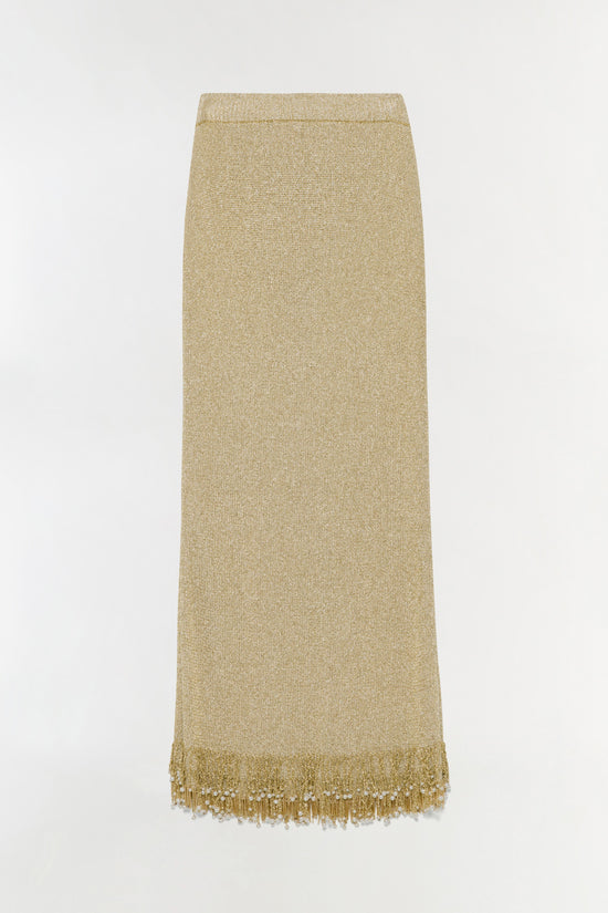 Zeni Pearl Fringe Skirt