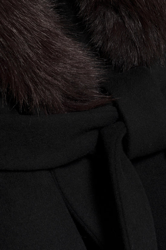 Kinsley Faux Fur Wool Coat