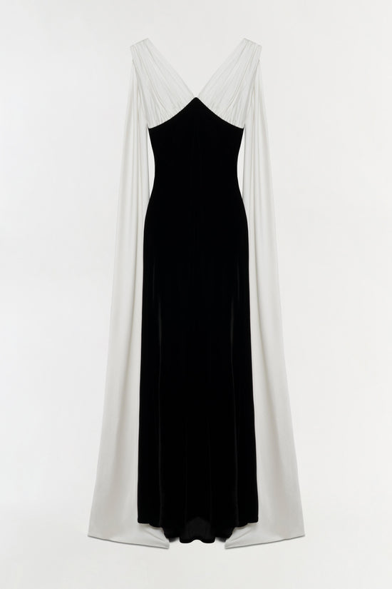 Mariselle Draped Velvet Gown