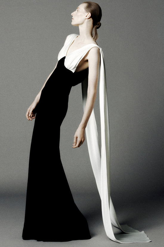 Mariselle Draped Velvet Gown