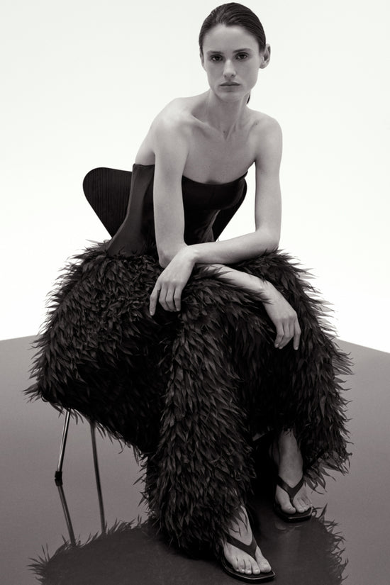 Leanna Featherlike Organza Gown