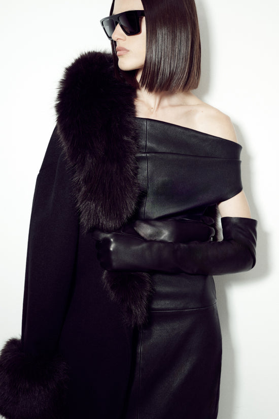 Vessia Leather Midi Dress