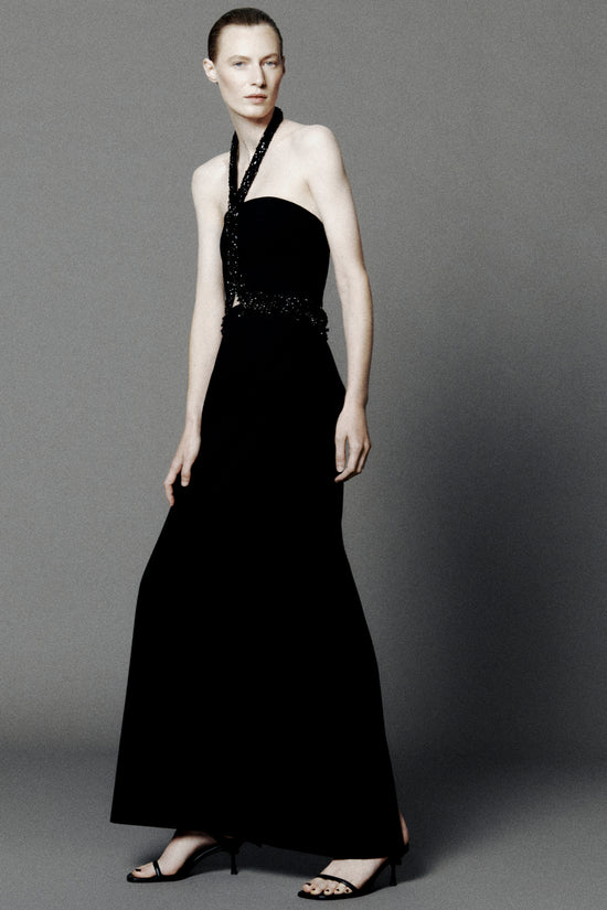 Zoriel Embellished Halter Gown