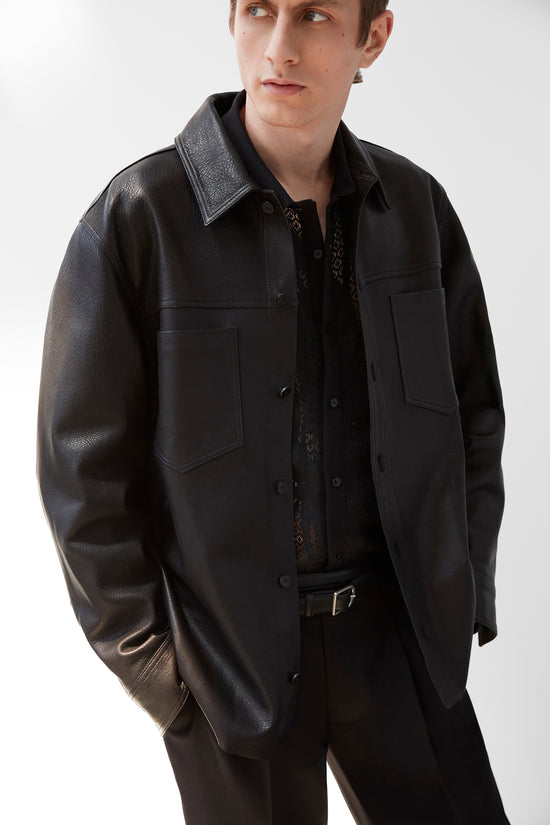Gibson Leather Shirt Jacket