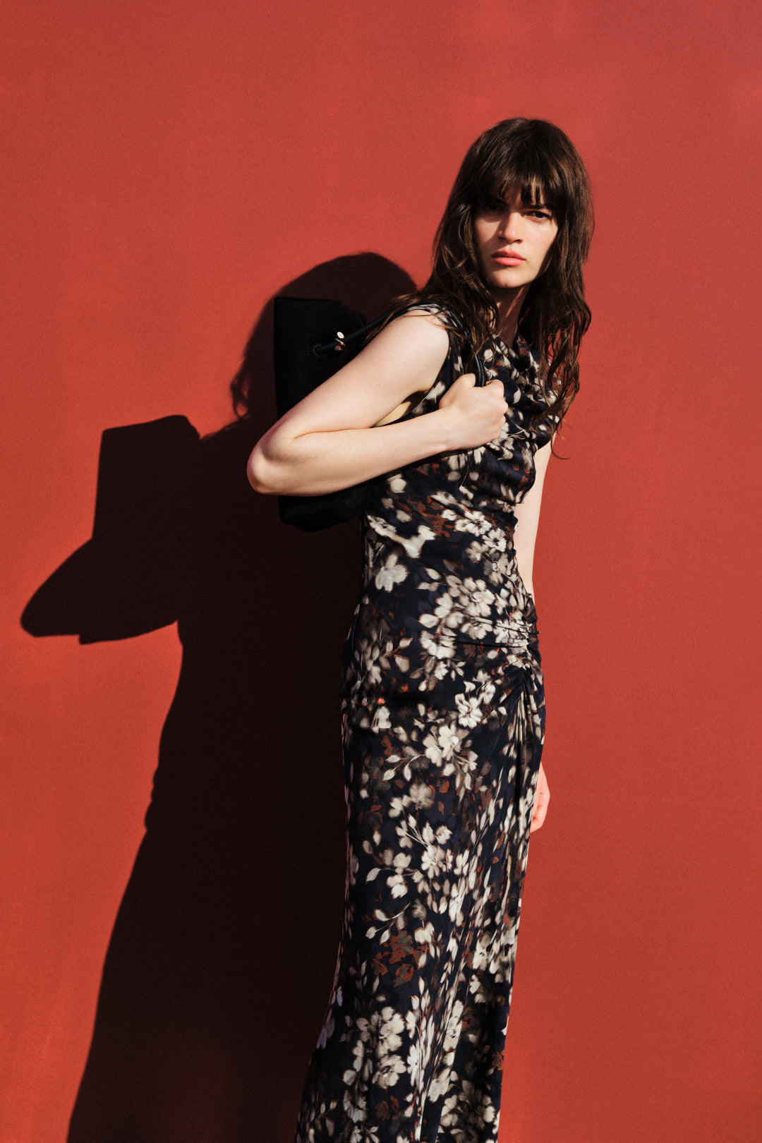 SIMKHAI - Acacia Draped Jersey Midi Dress - Multi - XS
