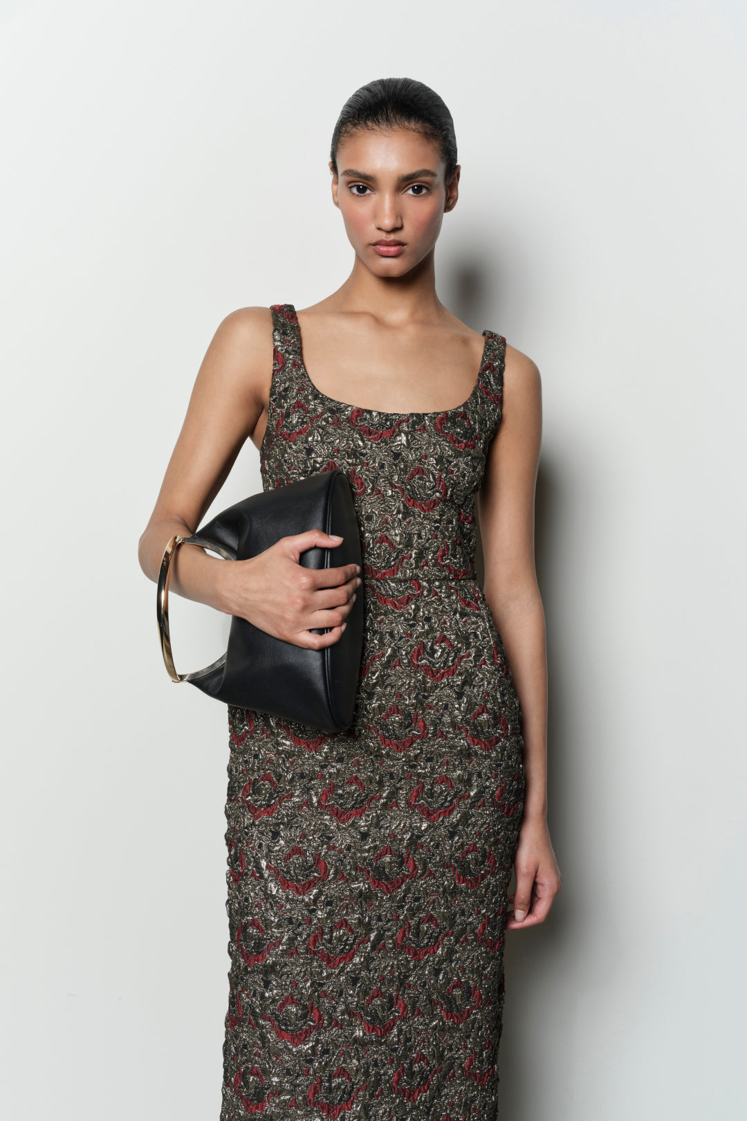 SIMKHAI Ravenna Metallic Jacquard Midi Dress - Multi SIMKHAI Ravenna Metallic Jacquard Midi Dress - Multi