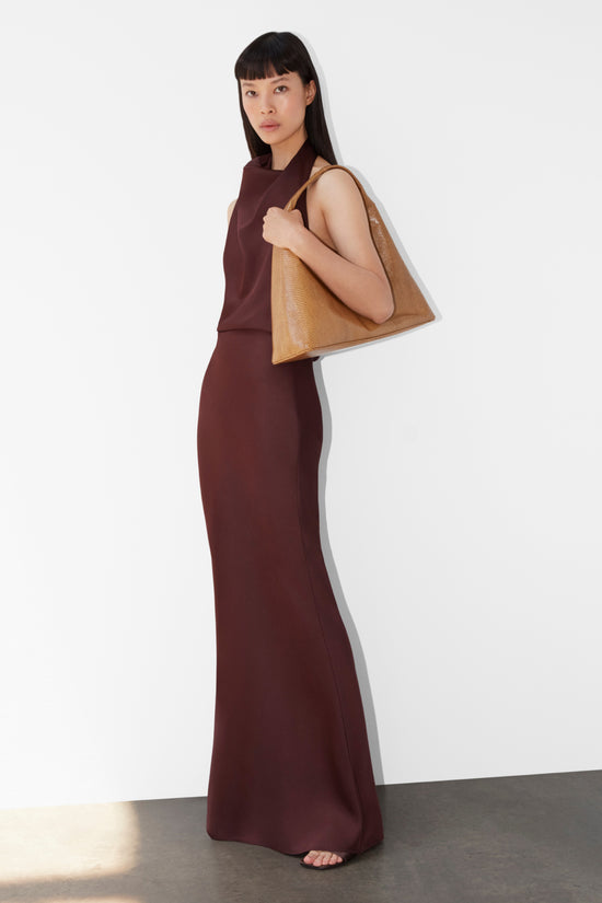 Reannon Draped Satin Gown