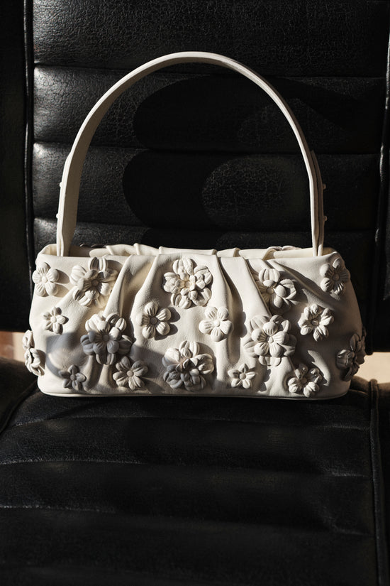 Harlow Leather Flower Shoulder Bag