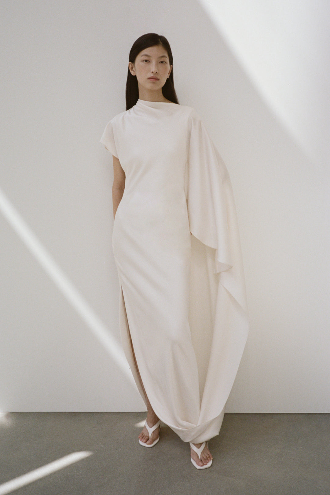 SIMKHAI Women's Ora Satin Gown in Ivory, Size 10 SIMKHAI Women's Ora Satin Gown in Ivory, Size 10