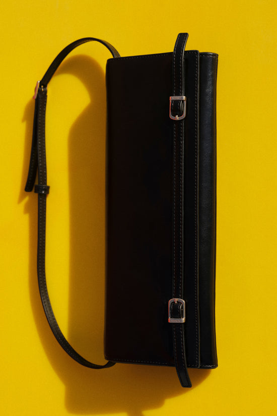 River East West Leather Clutch