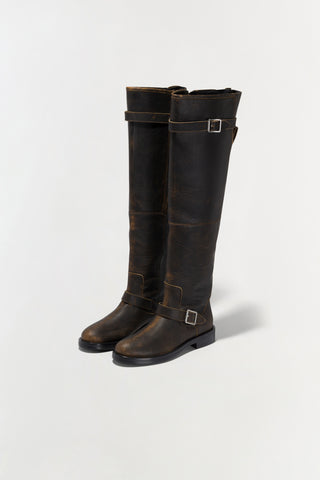 Noah Leather Over The Knee Boot