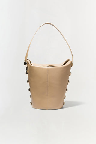 Amaya Suede Studded Bucket Bag