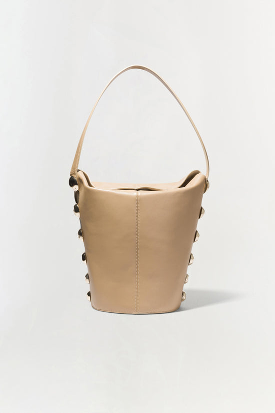 Amaya Suede Studded Bucket Bag