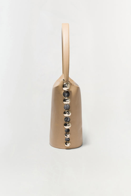 Amaya Suede Studded Bucket Bag