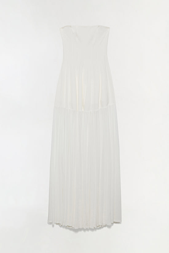 Sandrine Draped Jersey Bustier Midi Dress