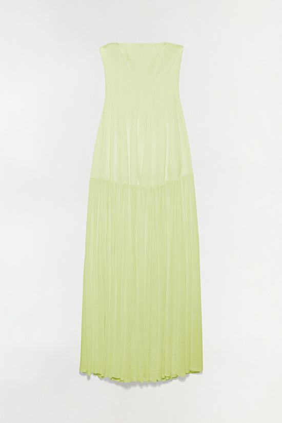 Sandrine Draped Jersey Bustier Midi Dress