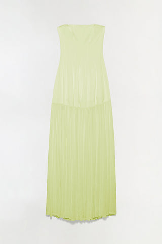Sandrine Draped Jersey Bustier Midi Dress
