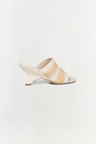 Shadow Mule Raffia Sandal