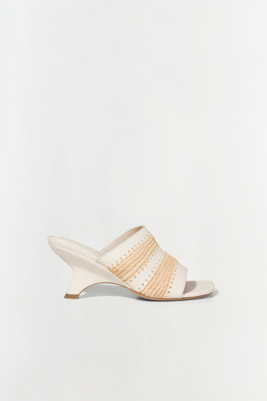 Shadow Mule Raffia Sandal