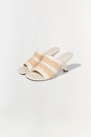 Shadow Mule Raffia Sandal