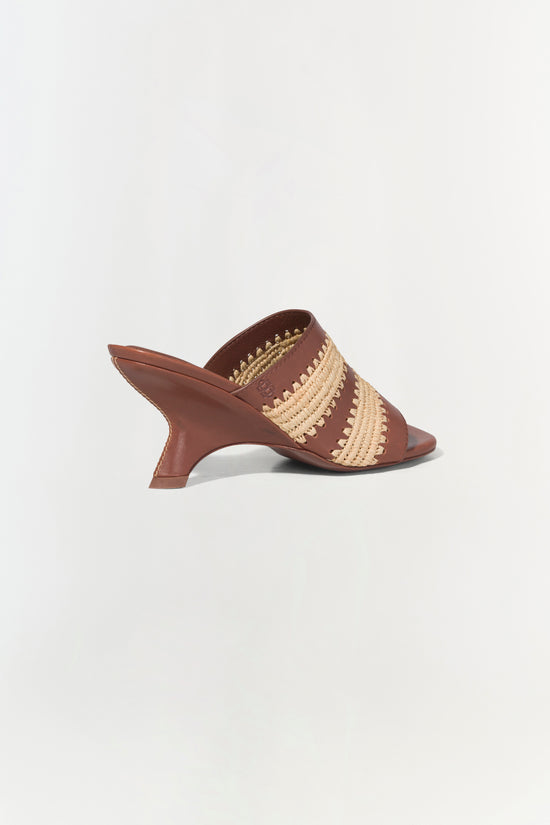 Shadow Mule Raffia Sandal